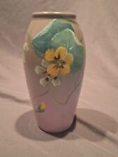 1920s Weller Hudson Vase by Hester Pillsbury - Pansies - Signed and Flawless picture