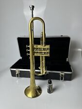 Olds Ambassador Brass Gold Instrument Trumpet W Hard Case Conn Mouthpiece Good picture