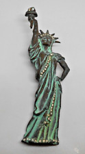 Wendy Gell Brooch Statue of Liberty Bronzed with Rhinestones 4