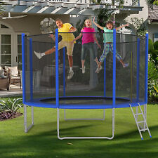 VILOBOS 8/10/12FT Kids Trampoline Jumping Mat Safety Enclosure Net Bounce Ladder picture