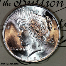 * 1922-P * CHOICE to GEM BU MS PEACE SILVER DOLLAR * FROM ORIGINAL BANK BAG * picture