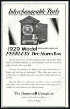 1929 Gamewell Peerless fire alarm box photo vintage trade print ad picture