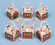 Mary Maxim Gingerbread Treat Baskets Plastic Canvas Kit picture