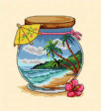 Orchidea Complete counted cross stitch kit Vacation memories - Tropical Sea picture