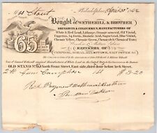 1842 Philadelphia Pennsylvania Wetherill & Brother Colourmen Artist's Color Bill picture