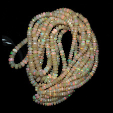 30.20 Cts Natural Ethiopian Opal Untreated Flashy Faceted Beads Gems 16
