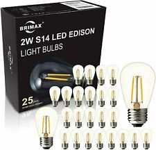 E26 LED Replacement Light Bulbs 2W S14 Clear Globe Edison Bulb 2700K Warm White picture