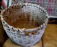 **AWESOME 1800s LARGE NATIVE LOUISIANA PLANTATION  FIELD BASKET COTTON   RARE * picture