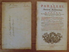 A PARALLEL OF THE ANCIENT ARCHITECTURE IN THE MODERN Roland Fréart 1733 Illust picture