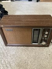 TESTED GOOD Vintage Sony Transitor Radio TFM-9450W AM FM Table Top Radio Wood picture