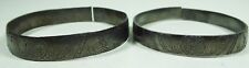 CHINESE TAIWAN VINTAGE PAIR HANDMADE SILVER BRACELETS  4-582 picture