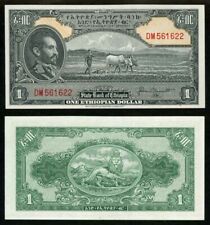 1945 No Date Ethiopia 1 Dollar Banknote Emperor Haile Selassie P #12b Choice XF picture