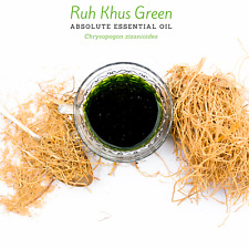 Wild Green Vetiver Absolute Essential Oil | Ruh Khus | Chrysopogon zizanioides | picture