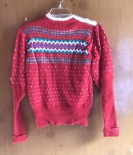 Vintage 70s The Italian Mob  Red Sweater Small Womens picture