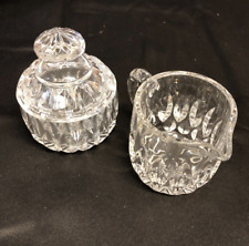 Gorham Full Lead Crystal Cream and Sugar Set, C185 Althea Pattern In Box picture