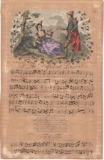 The Diffident Lover, George Bickham, Jr., #66, 1736 & 1739 - antique sheet music picture
