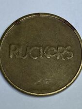 EARLY RUCKERS ARCADE TOKEN - VINTAGE BRASS - LOOK picture