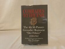 Vintage 1998 Comrades to the End 1938-1945 Book Otto Weidinger picture