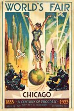 1933 Chicago World's Fair Vintage Style Travel Poster - 11x17 Century of Progres picture