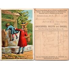 Antique 1880s Victorian Trading Card Acme Soap Lautz Bros Yorkshire NY Groceries picture
