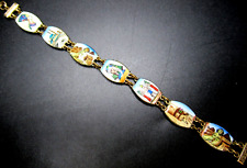 Stunning Egyptian Enamel Art Deco Antique Bracelet picture