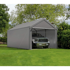 Outdoor Carport 10X20Ft Heavy Duty Canopy Storage Shed, Portable Garage with Rem picture