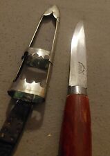 Knife of Jonsson Brothers-Mora Sweden-Metal sheet-Carbon blade- Wooden handle picture
