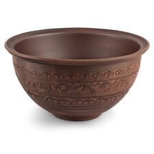 2.5 qt Stoneware Serving Bowl Baking Rustic Brown Clay Vintage Ukrainian Cuisine picture