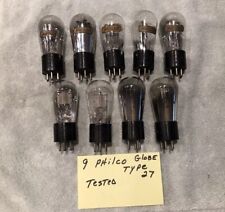 9 Philco Type 27 Globe Radio TRIODE Tubes Tested STRONG 2 Matched Sets VINTAGE picture