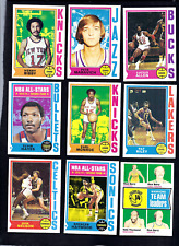 NMT/MT 1974 Topps Basketball partial set of 158/264 cards. A high grade group picture
