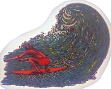 Original Vintage Surfing Wave Iron On Transfer Surfer picture