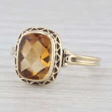 1.85ct Cushion Cut Citrine Solitaire Ring 10k Yellow Gold Size 5.5 picture