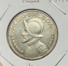 1947 PANAMA SILVER 1/2  BALBOA BETTER  COIN picture