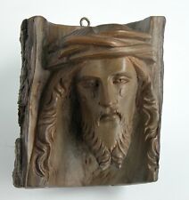 Jesus Christ Wooden Religious Hand Wood Carved Christian Folk Art Statue Vtg picture
