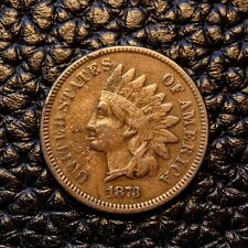 (ITM-5977) 1873 Indian Cent ~ Very Fine (VF) Cndtn ~ COMBINED SHIPPING picture