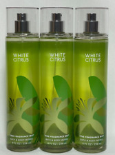 NEW Bath and Body Works White Citrus (3) 8oz Fine Fragrance Mist Spray 3pc Set picture