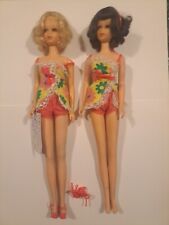 Vtg 1970 TNT Barbie Francie Dolls With Oriental Swimsuit Sold Separately  picture