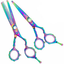 Washi Beauty Rainbow Bamboo Shear Set 5.5 or 6.0 & 30 Tooth Thinner, Razor, Case picture