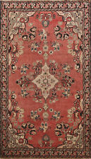 Antique Floral Mahal Red Wool Hand-knotted Traditional Area Rug 4x6 Carpet picture