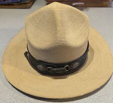 Vintage USNPS US Park Service Ranger Straw Hat Leather Band Gregory’s Colorado picture