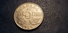 Canada Rare 1926 Near 6 Variety 5 Cent Coin. picture