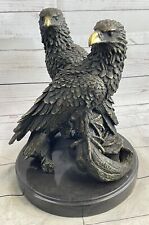 Hot Cast Bronze Artwork: Dual Eagles Sculpture by Renowned Artist Milo Decoative picture