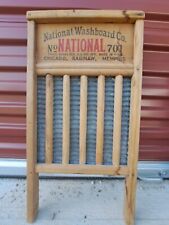 Vintage National Washboard Co. 701 Antique Vintage Wood Zinc King USA.  16 picture