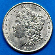 1890 P Morgan Silver Dollar ALMOST UNCIRCULATED Silver Morgan Dollar #M50 picture