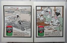 Two UNUSED RARE Vintage BARDAHL Additive Motor Oil Retailer Poster Signs picture