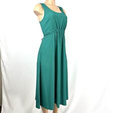 Athleta Women’s Sz S Green Echo Midi Sleeveless Dress Casual Breathable Relaxed picture