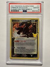 2021 Pokemon Celebrations Umbreon Gold Star Classic Collection Series #17 PSA 10 picture