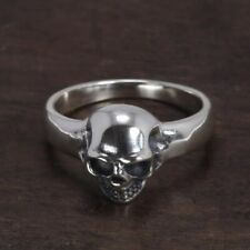 Vintage 925 Sterling Silver Ring Skeleton Retro Men Fashion Jewelry picture