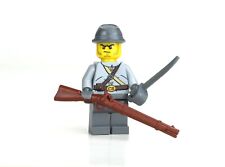 Confederate Army Soldier Civil War made w/ real LEGO® army builder minifigure picture