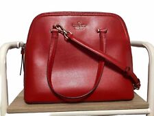 Authentic KATE SPADE RED SATCHEL MEDIUM DOME stunning inner lining NWOT picture